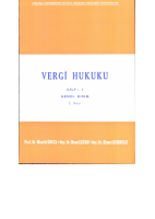 VERGİ hukuku - Ankara Üniversitesi Kitaplar Veritabanı .pdf